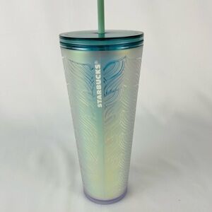 NWT Starbucks 50th Anniversary Frosted Siren Tail Venti 24oz Cold Cup Tumbler